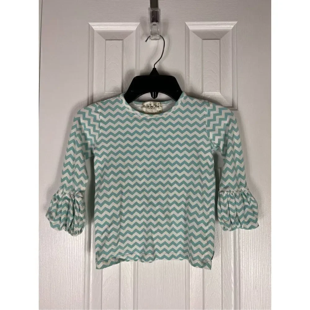 Matilda Jane Girls Chevron Top Size 6